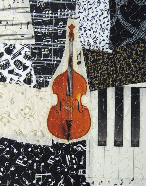 String Bass/Music Greeting Card - blank inside with envelope