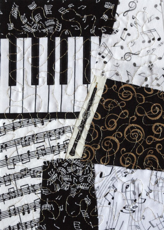 Oboe/Music Greeting Card - blank inside with envelope