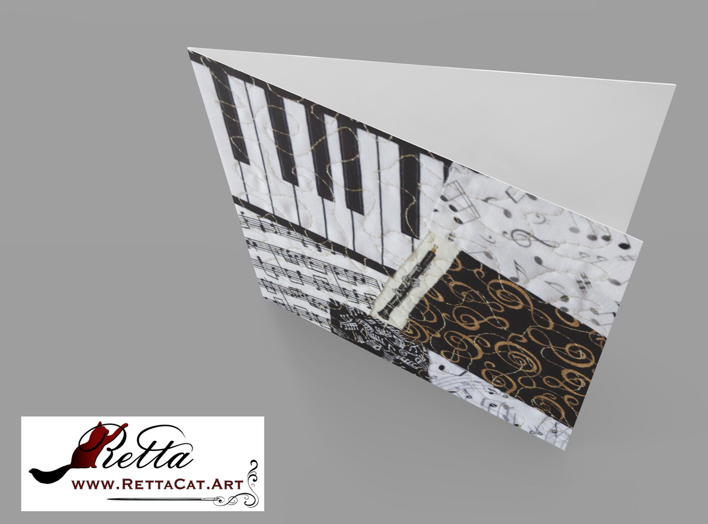 Oboe/Music Greeting Card - blank inside with envelope
