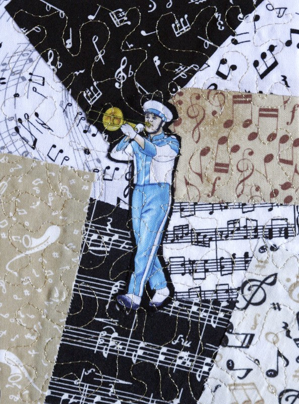Marching Band-Trombone/Music Greeting Card - blank inside with envelope