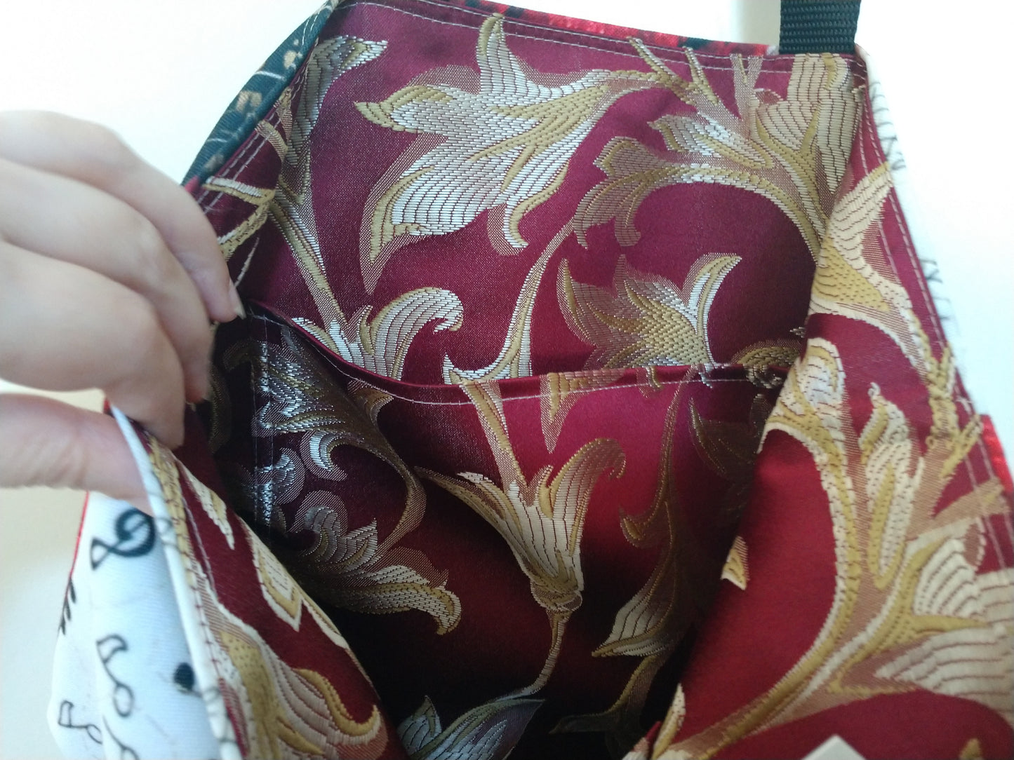 Red Violin Reversible Tote Bag