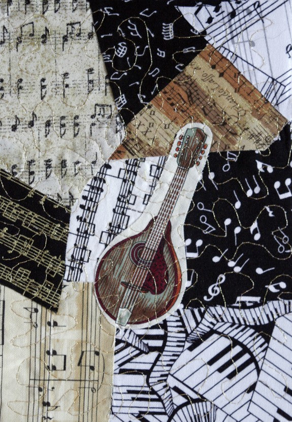 Mandolin/Music Greeting Card - blank inside with envelope
