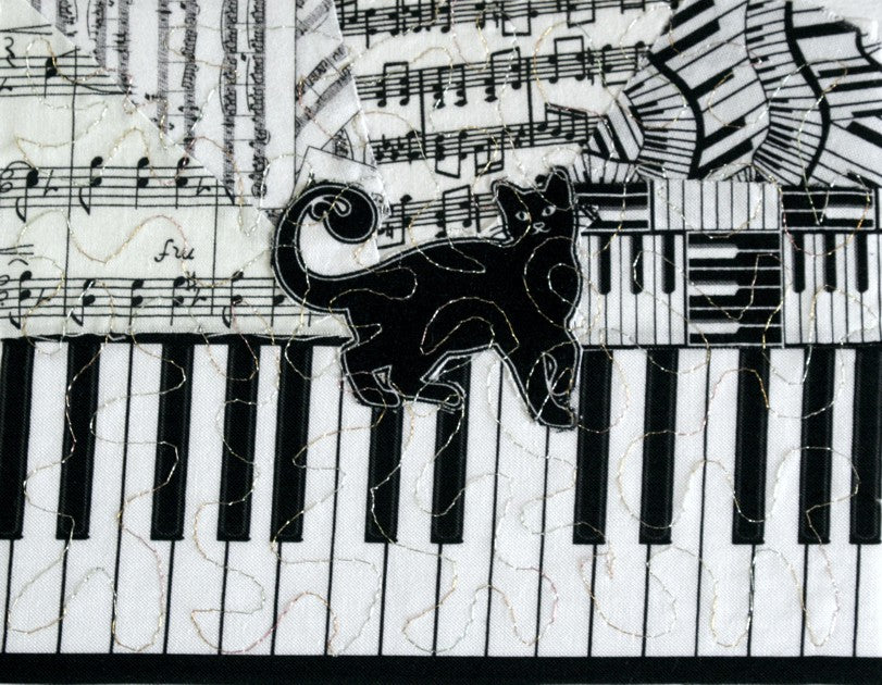 Keyboard Cat/Music Greeting Card - blank inside with envelope