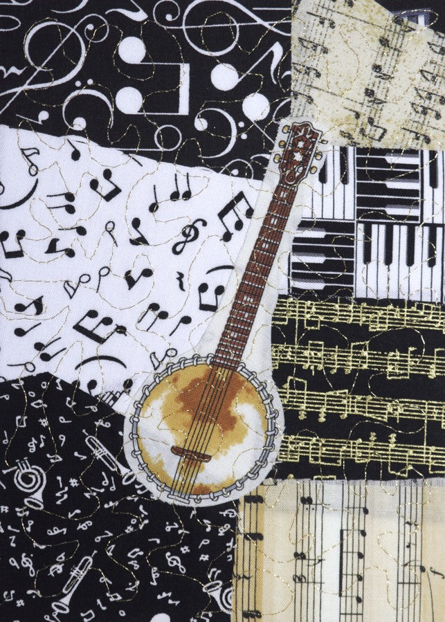 Banjo/Music Greeting Card - blank inside with envelope