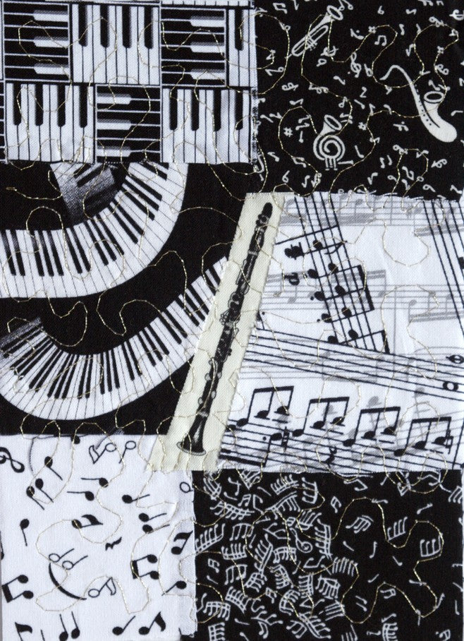 Clarinet/Music Greeting Card - blank inside with envelope