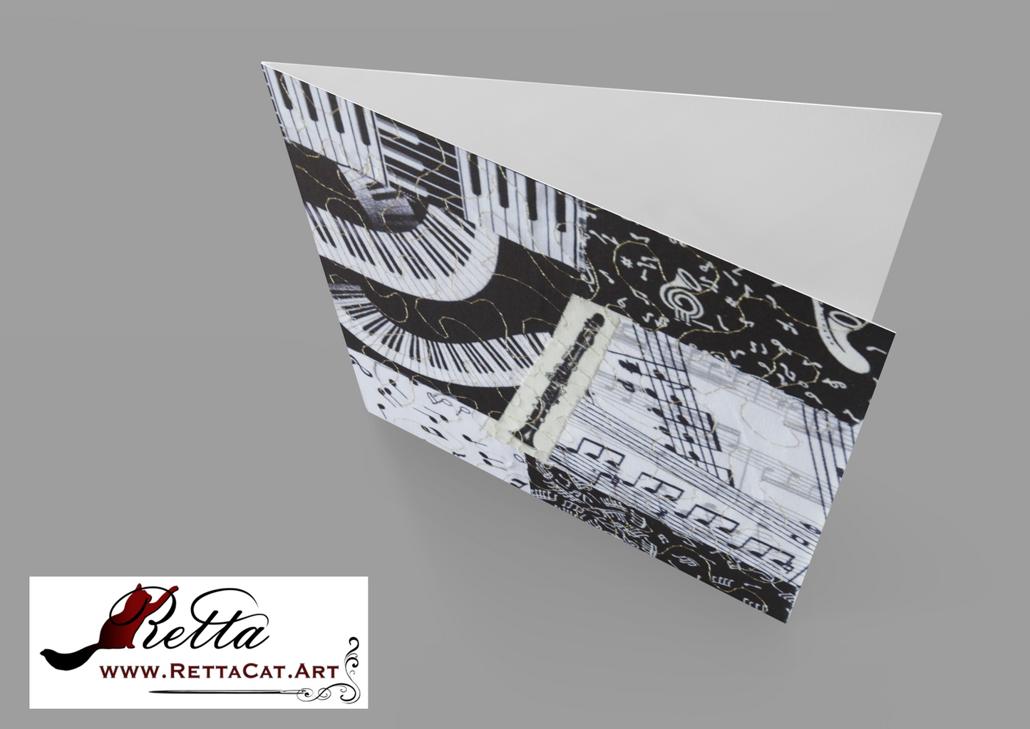 Clarinet/Music Greeting Card - blank inside with envelope
