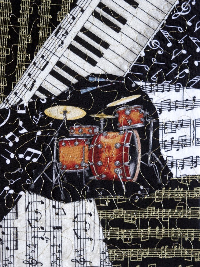 Drum Kit/Music Greeting Card - blank inside with envelope