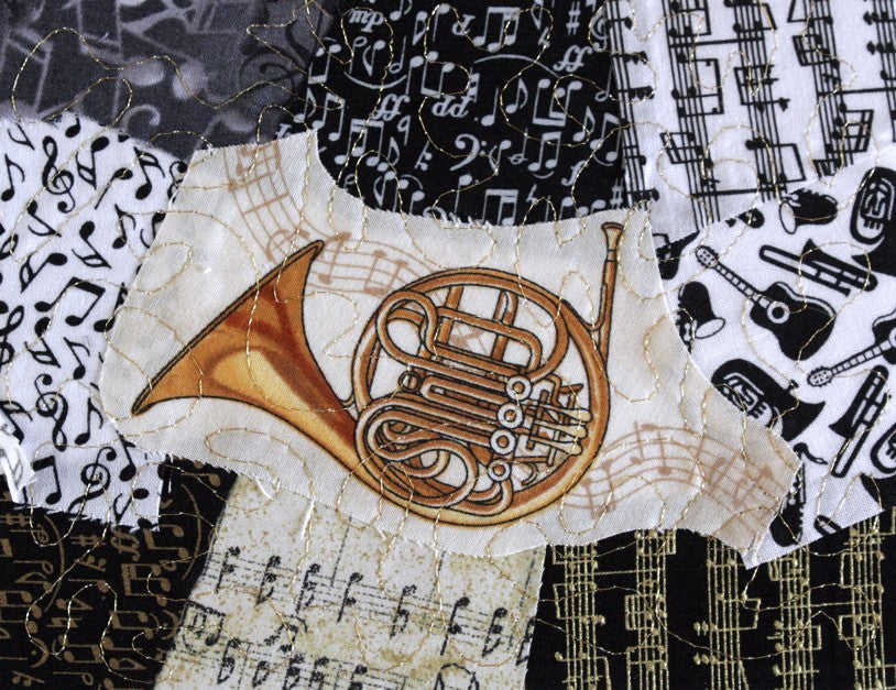 French Horn/Music Greeting Card - blank inside with envelope