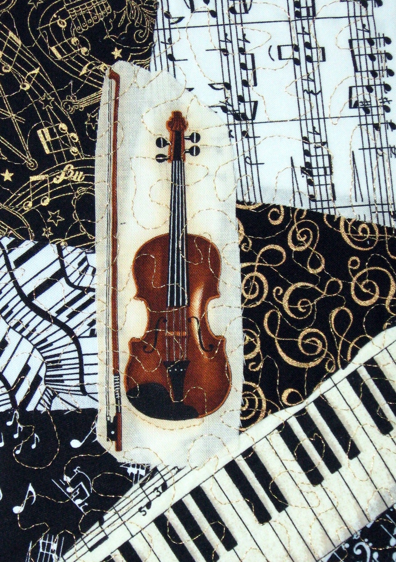 Violin/Music Greeting Card - blank inside with envelope