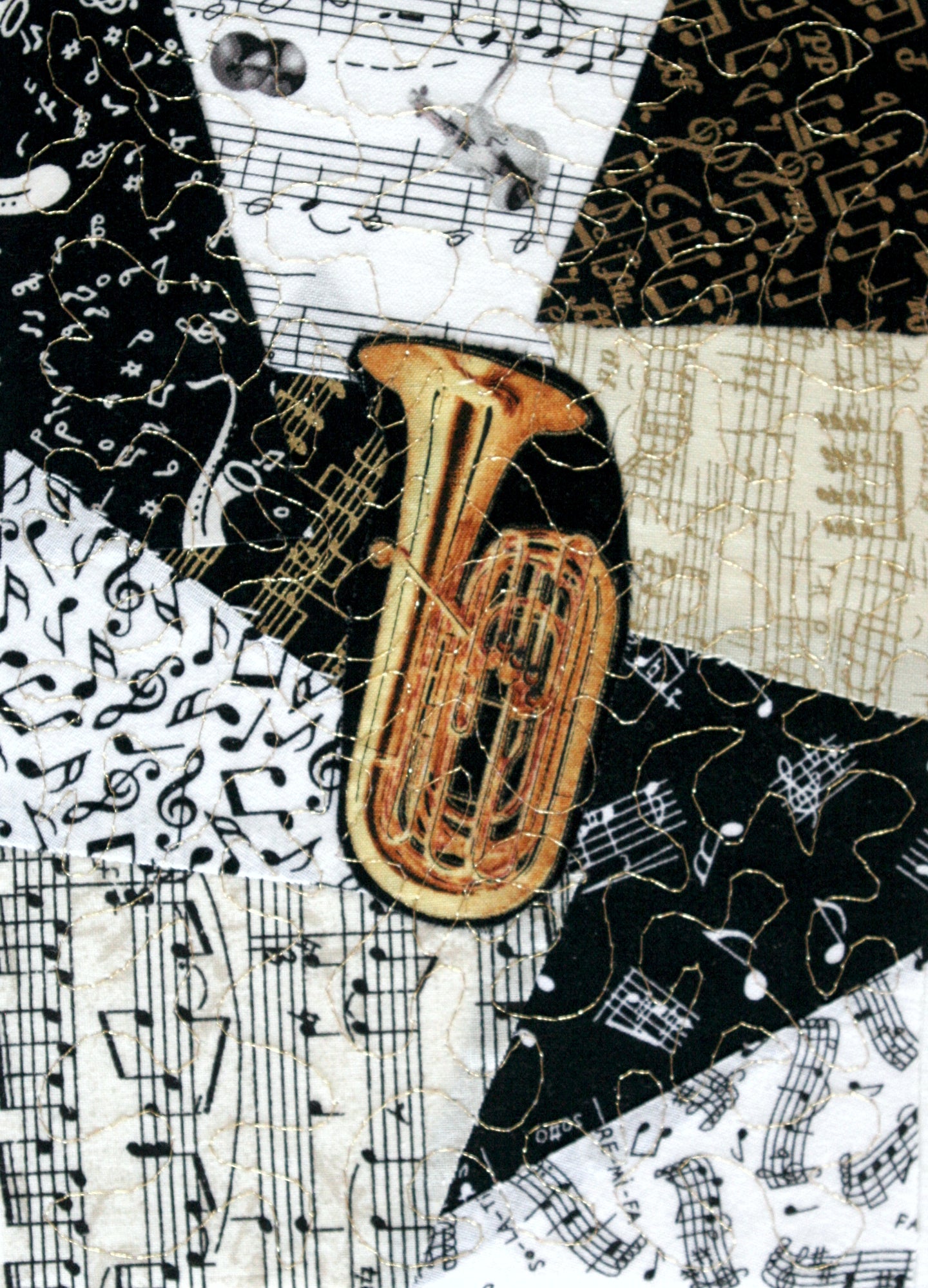 Tuba/Music Greeting Card - blank inside with envelope