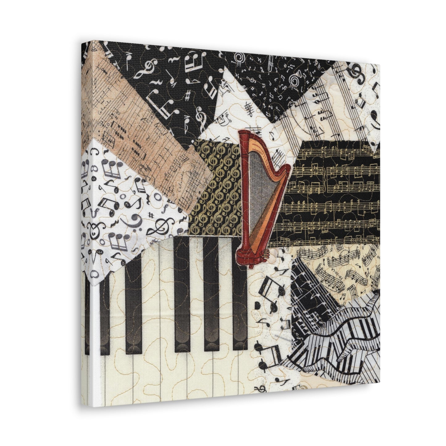 Harp and Keyboard Music Gallery Wrap Canvas