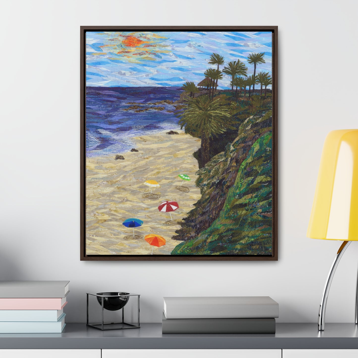 North Main Beach, Laguna Beach - Vertical Framed Premium Gallery Wrap Canvas