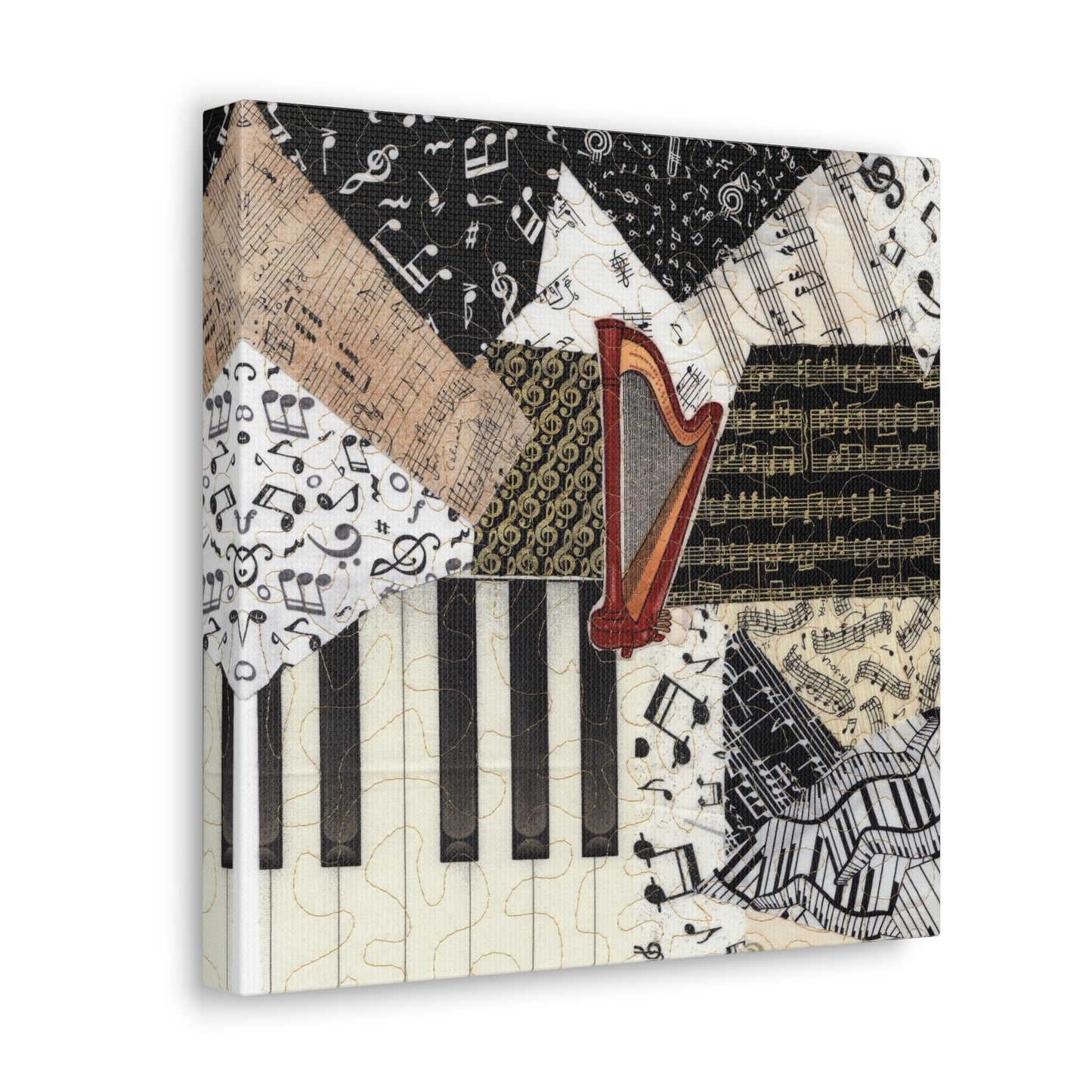 Harp and Keyboard Music Gallery Wrap Canvas