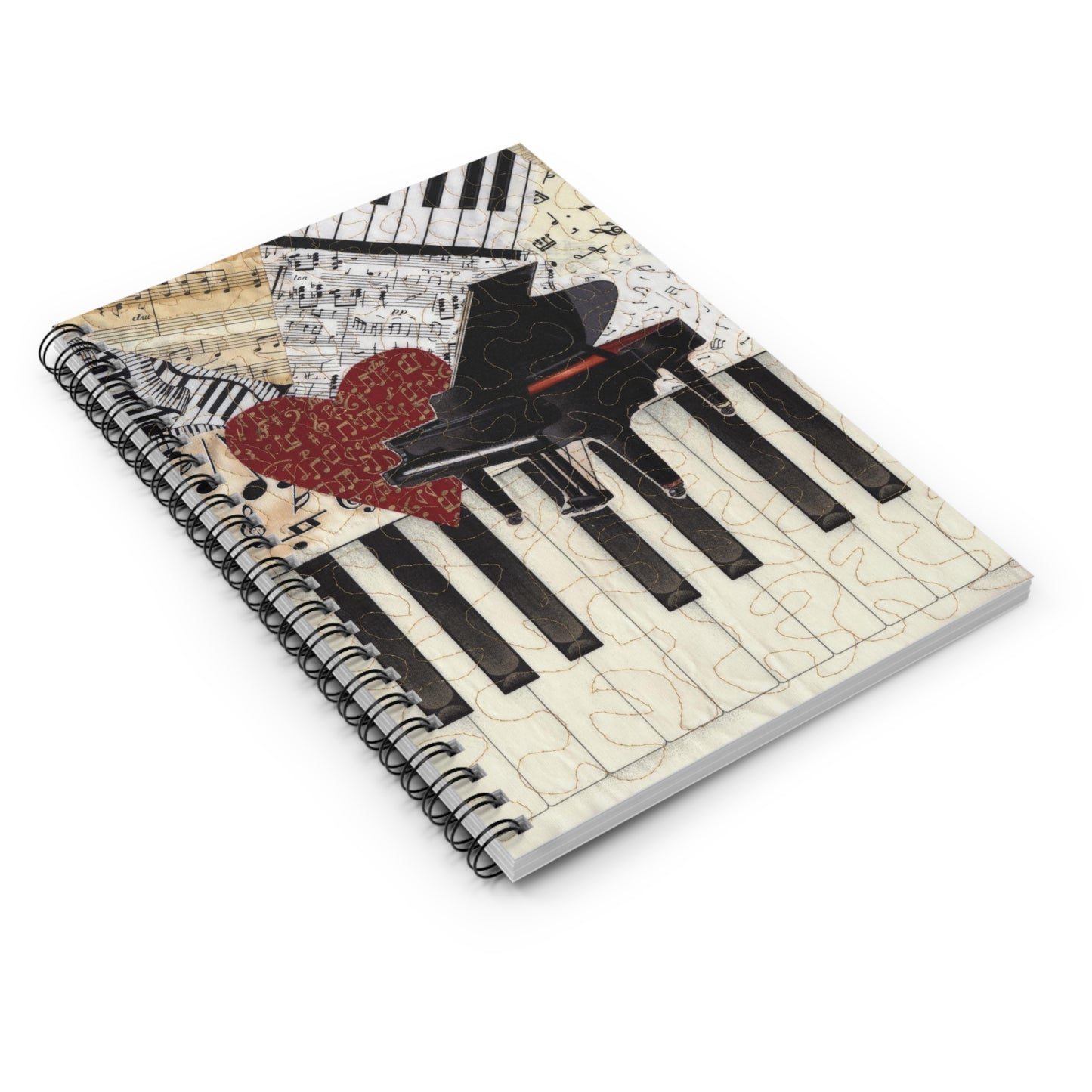 Musical Love Spiral Notebook - Ruled Line for Music Lovers