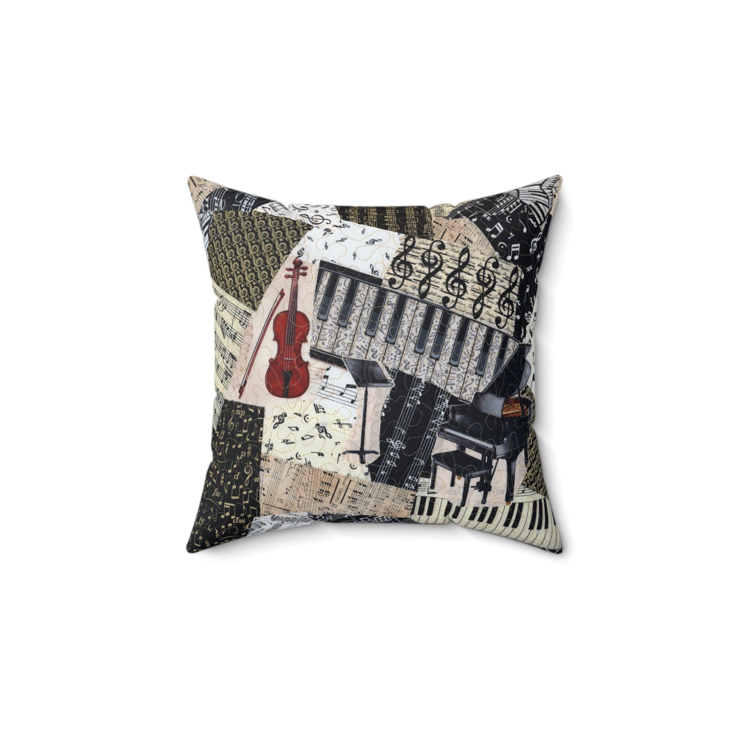 Violin Recital Music Square Pillow