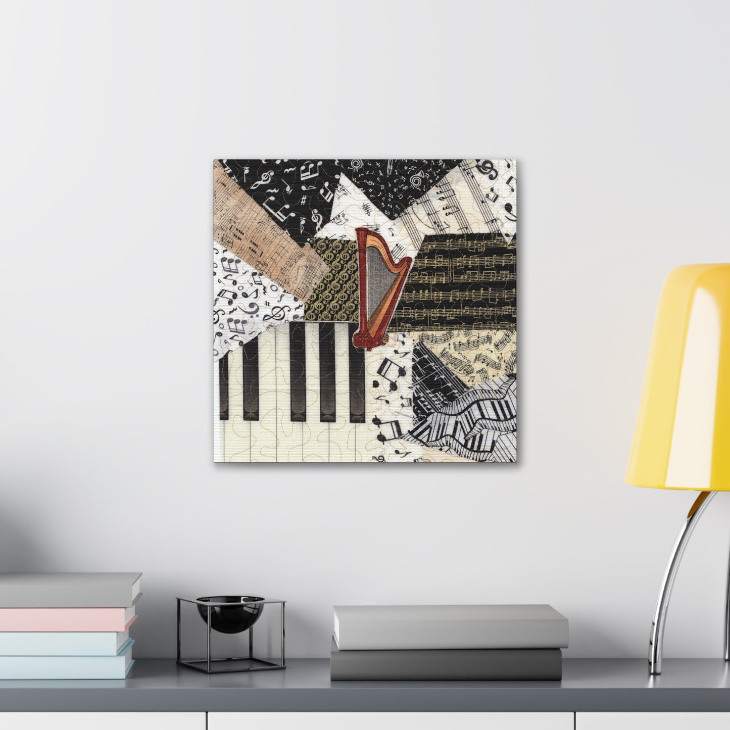 Harp and Keyboard Music Gallery Wrap Canvas