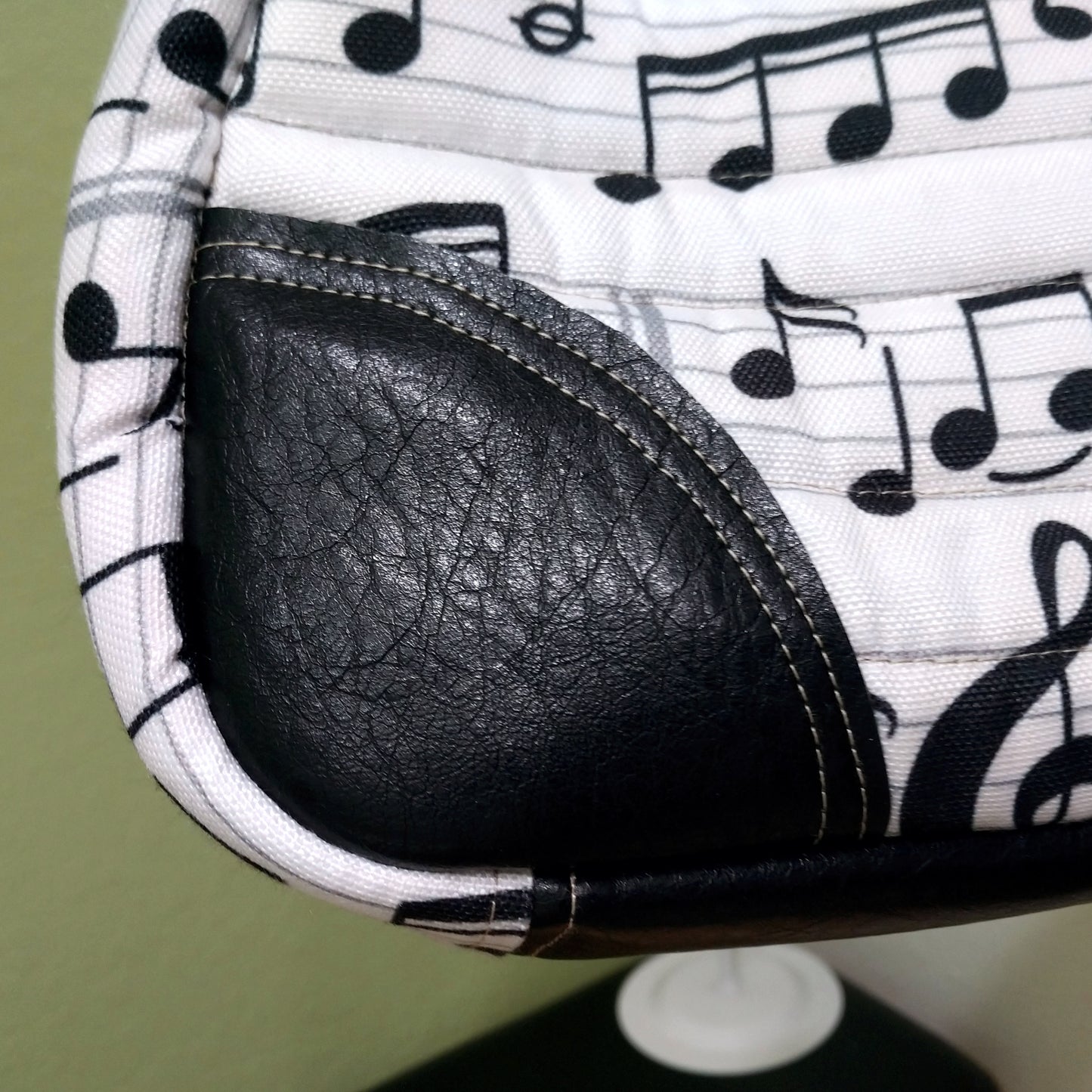 Black and White Music Notes Handbag