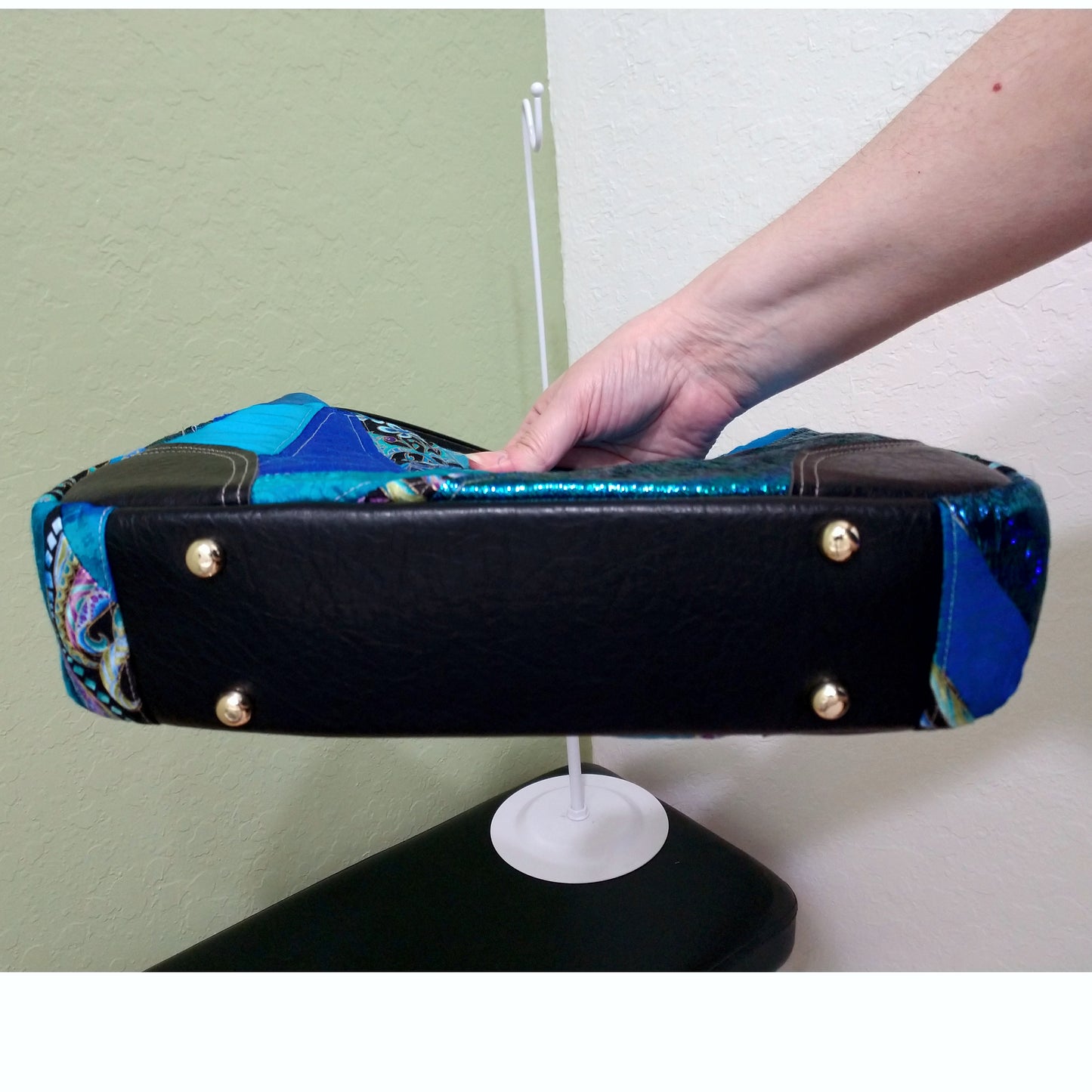 Turquoise Blue Silk Handbag