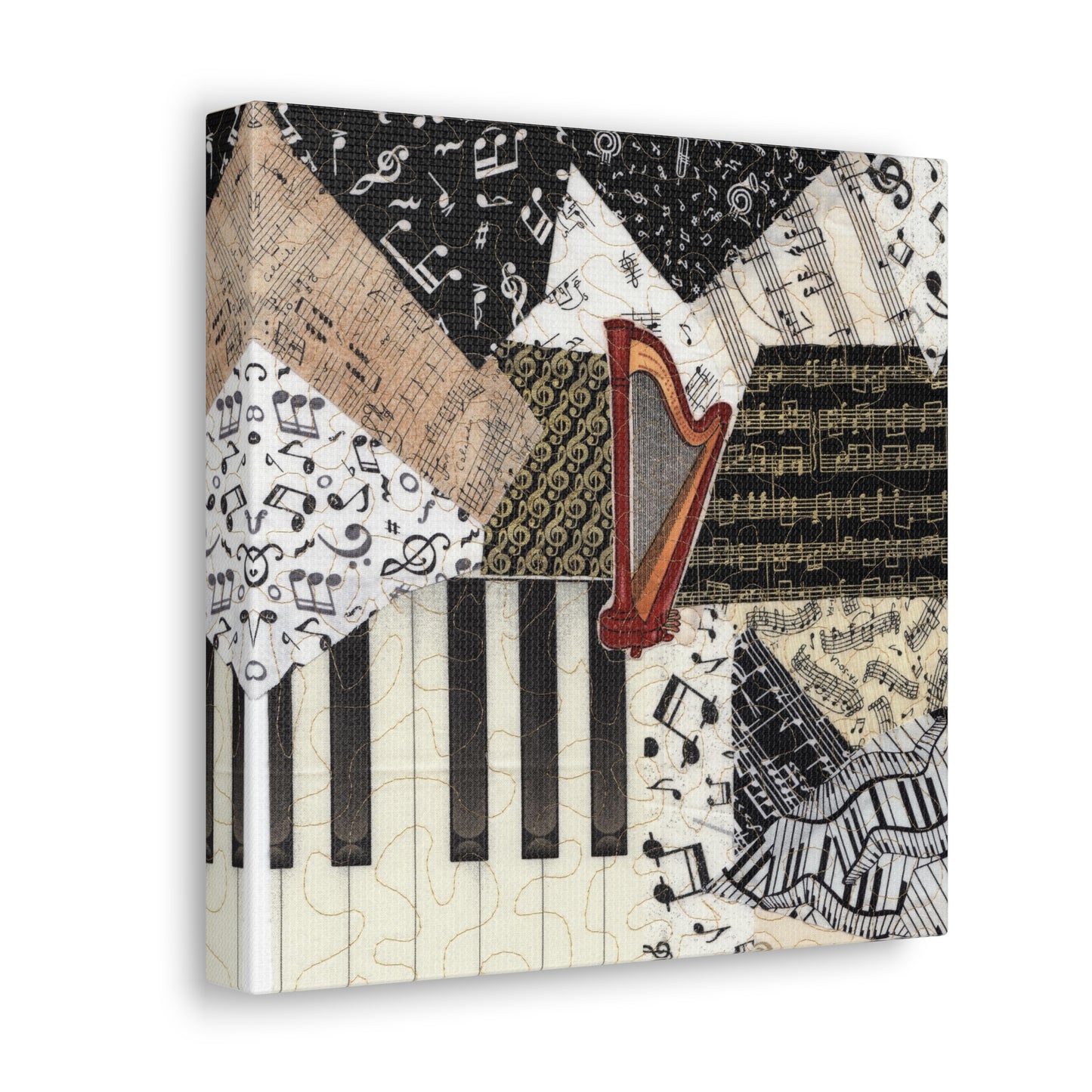 Harp and Keyboard Music Gallery Wrap Canvas
