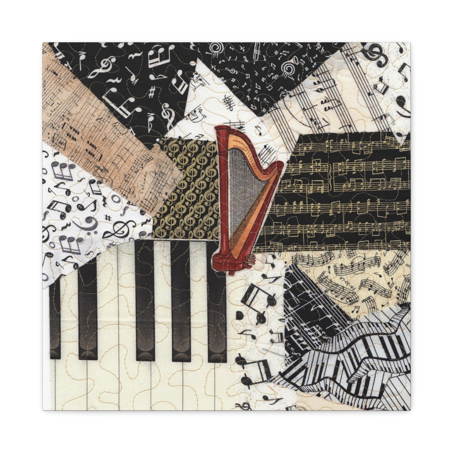 Harp and Keyboard Music Gallery Wrap Canvas