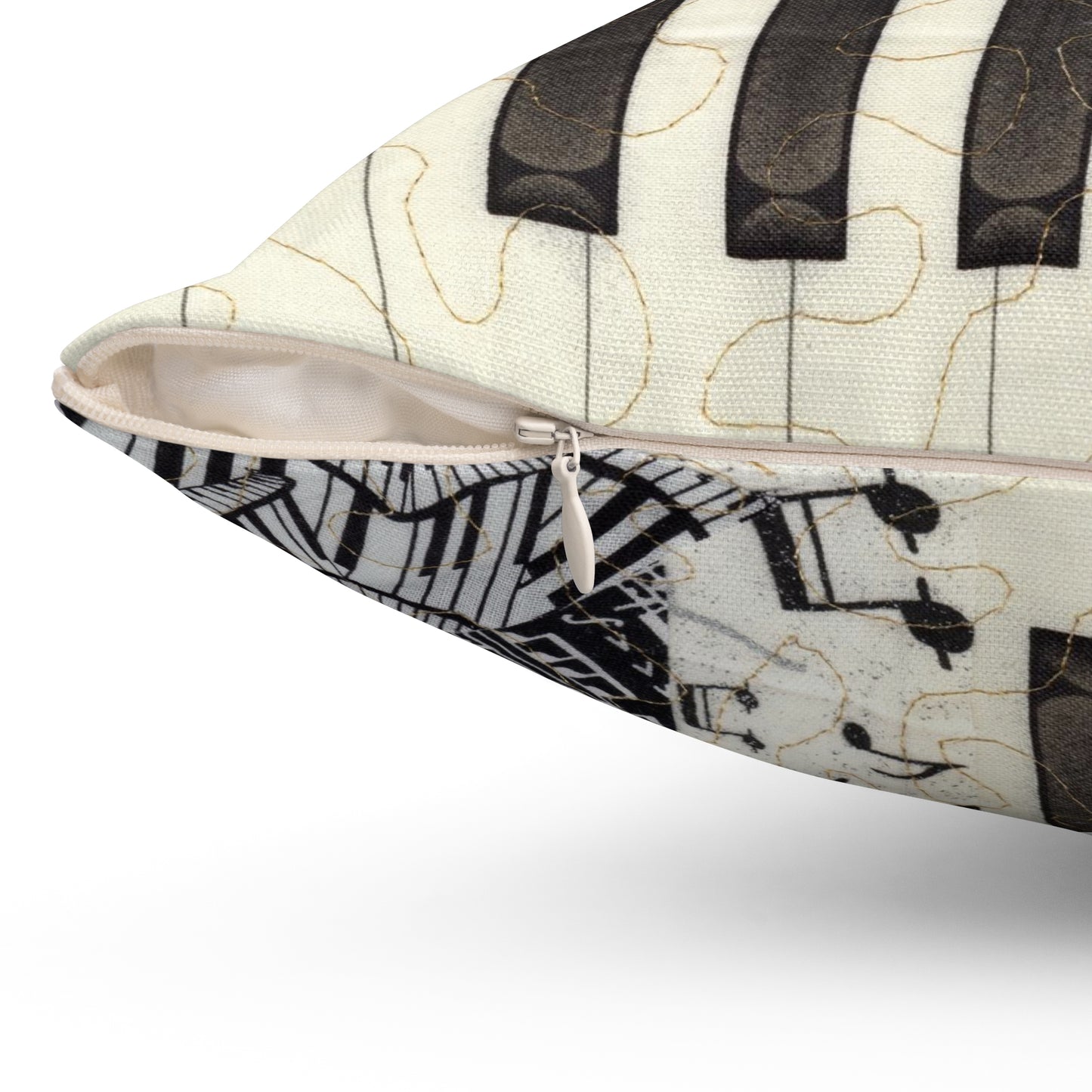 Harp and Keyboard Music Square Pillow