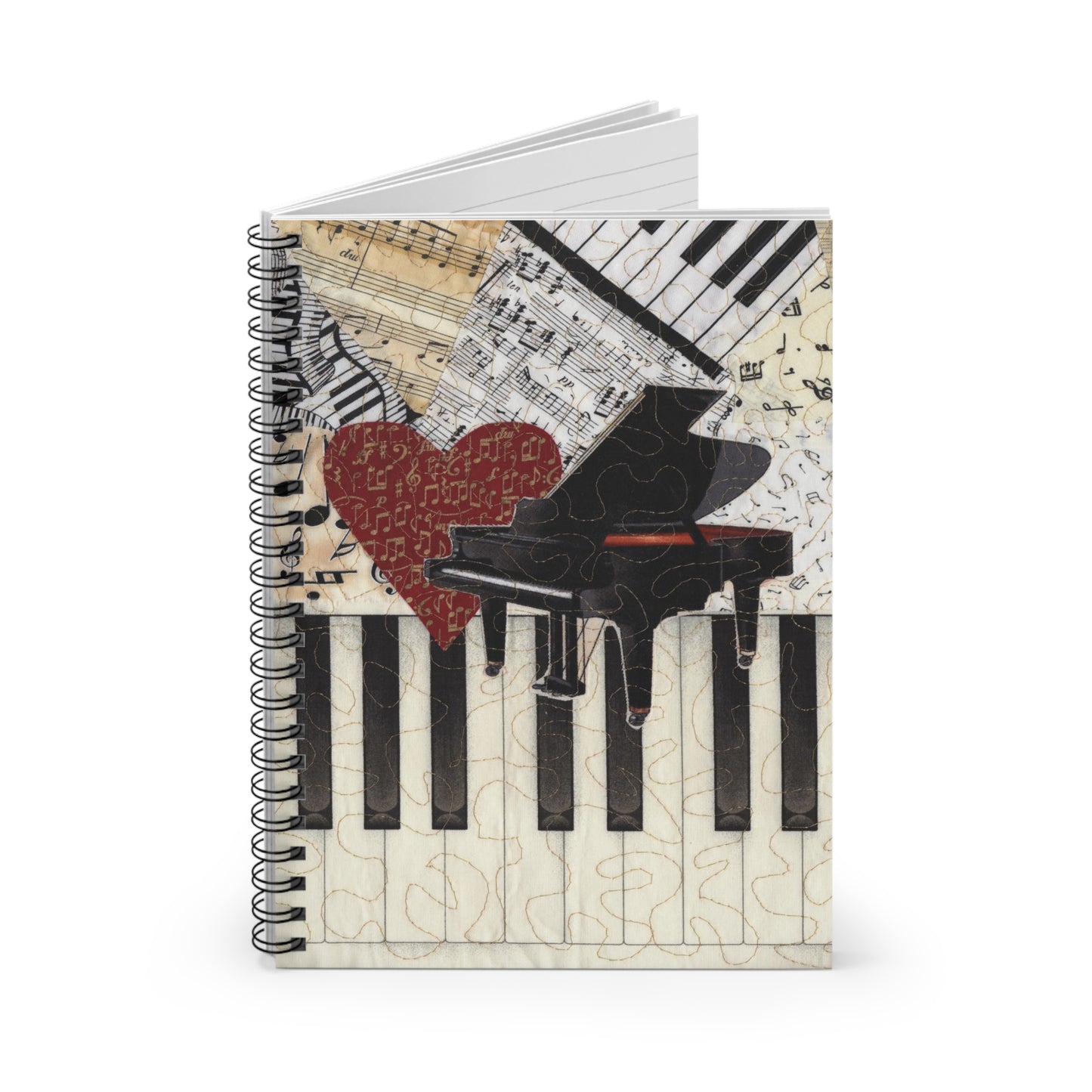 Musical Love Spiral Notebook - Ruled Line for Music Lovers