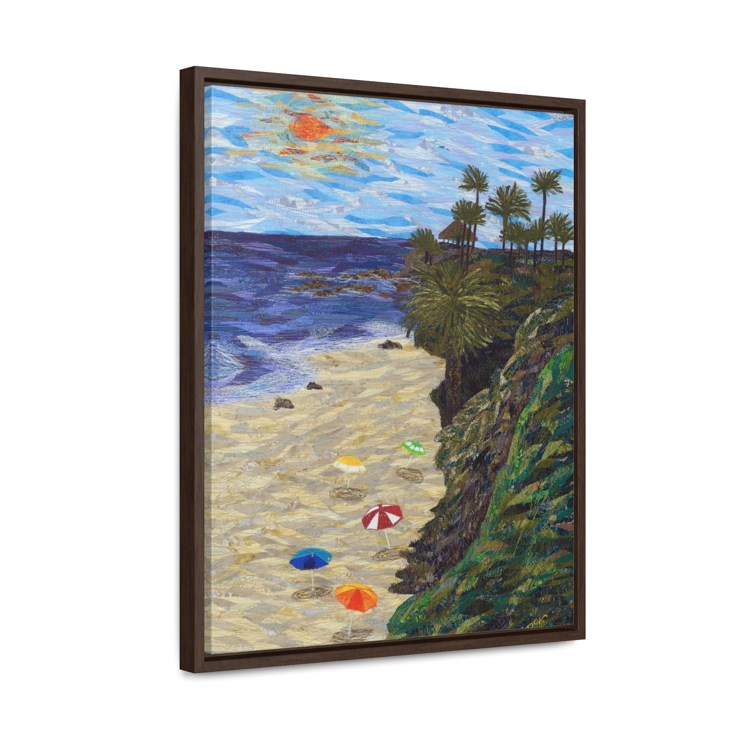 North Main Beach, Laguna Beach - Vertical Framed Premium Gallery Wrap Canvas