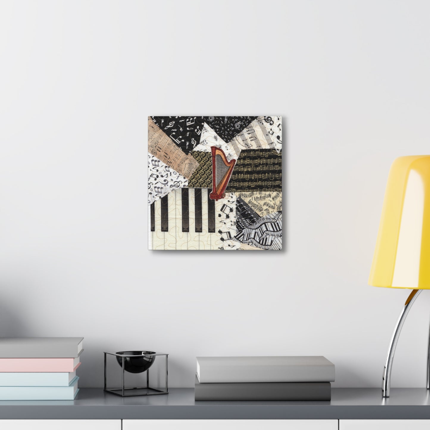 Harp and Keyboard Music Gallery Wrap Canvas
