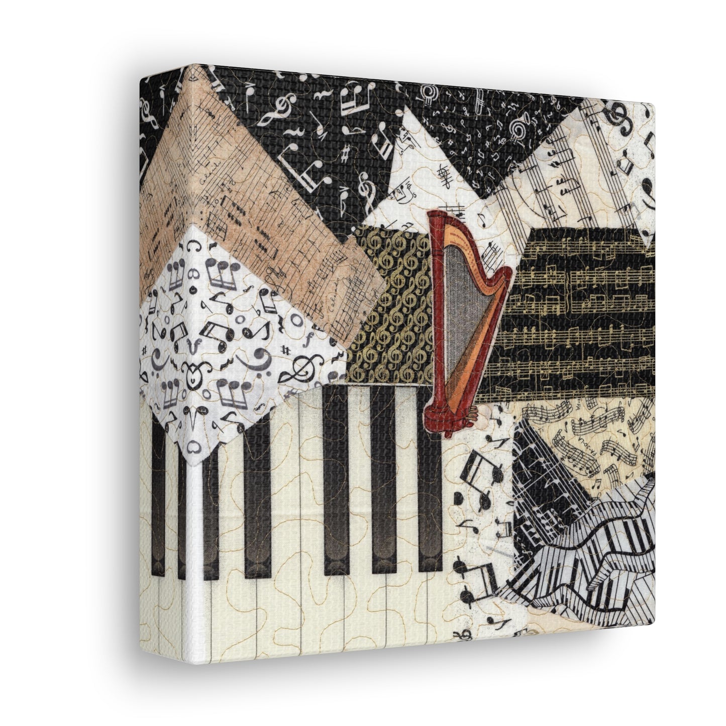 Harp and Keyboard Music Gallery Wrap Canvas