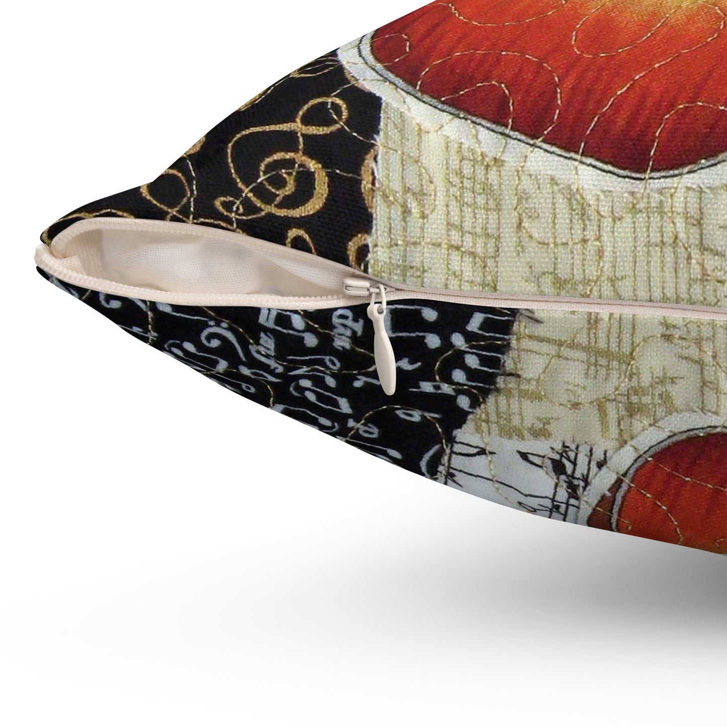 Acoustic Guitar Music Square Pillow