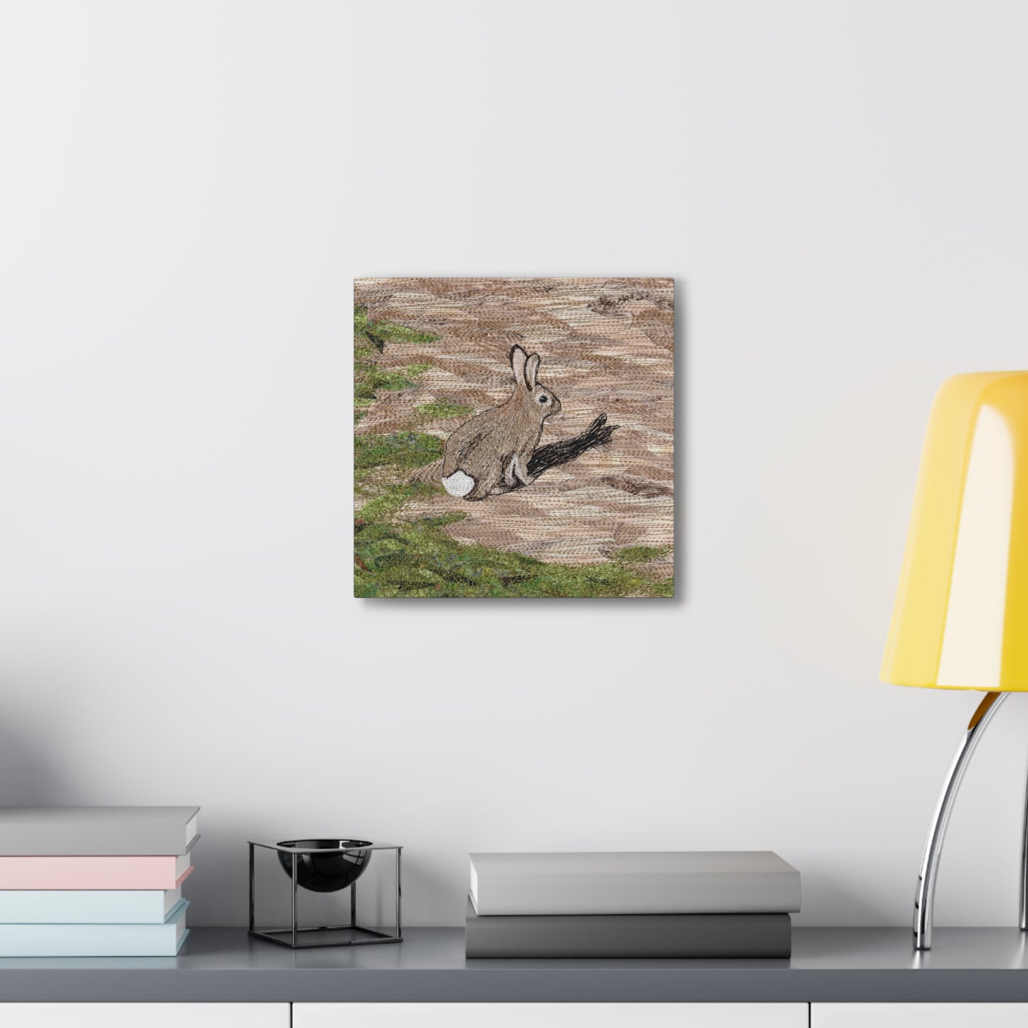 Afraid of His Own Shadow - Bunny Rabbit design - Canvas Gallery Wrap