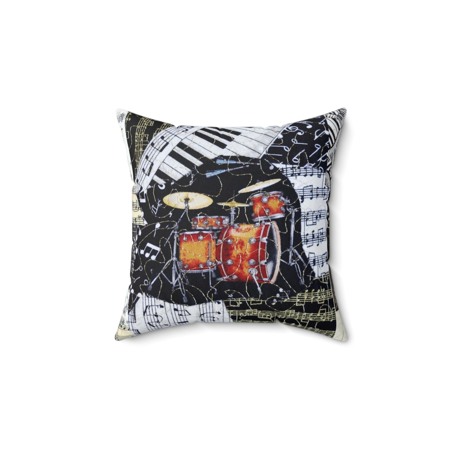 Drum Kit Music Jazz Band Square Pillow