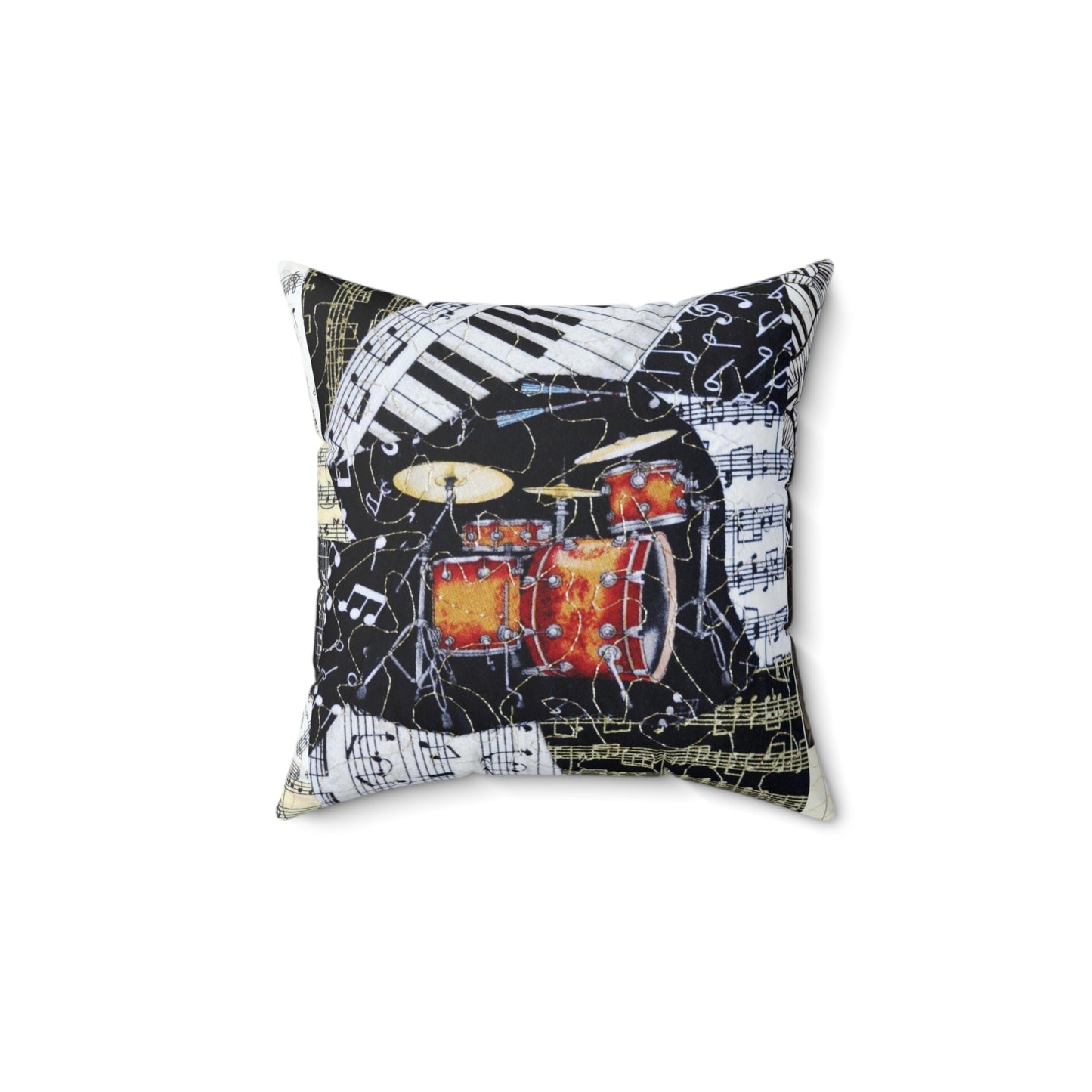 Drum Kit Music Jazz Band Square Pillow