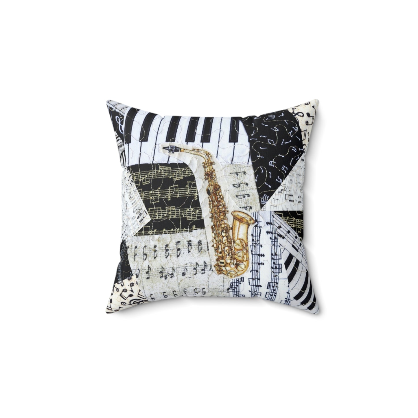 Saxophone Music Jazz Band Square Pillow