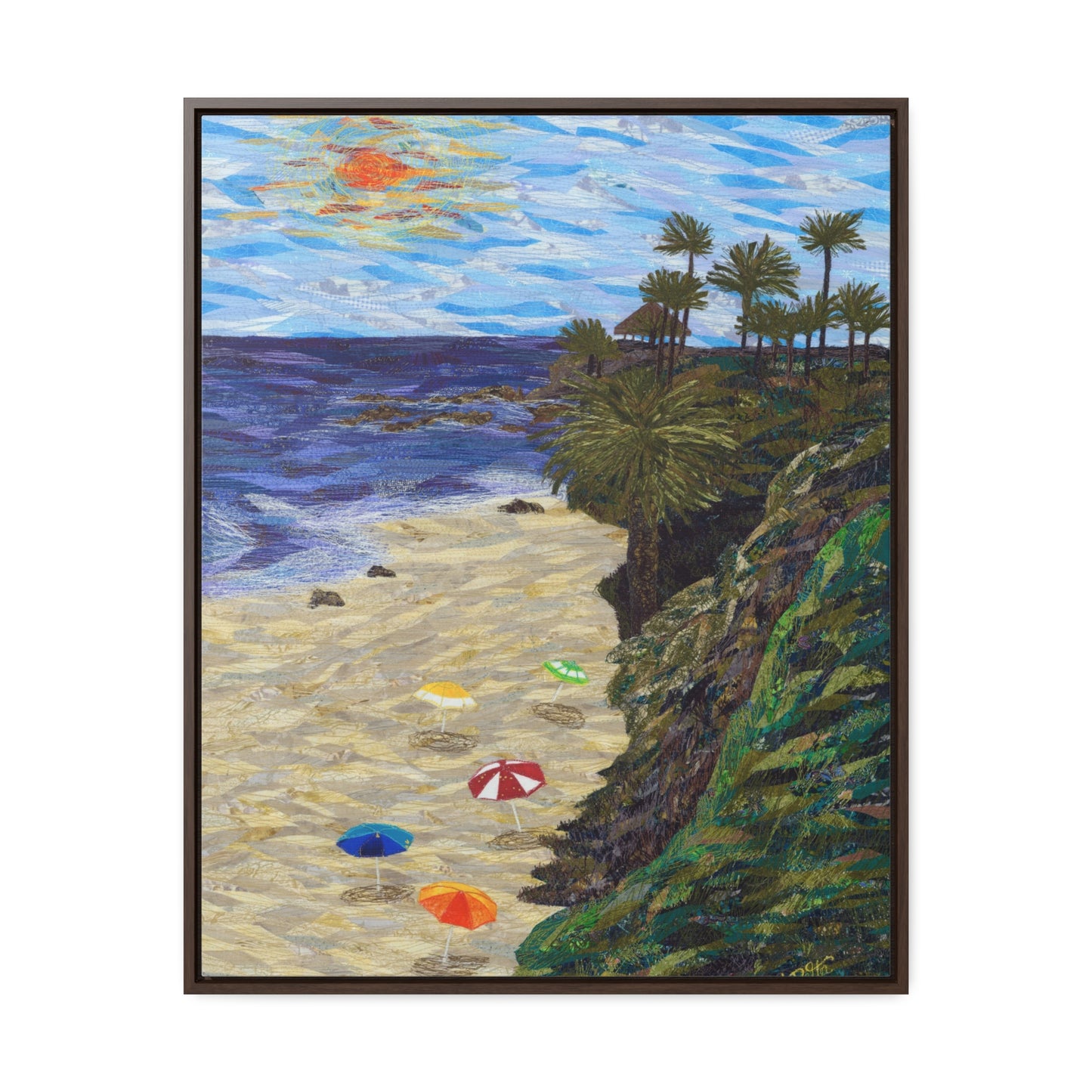 North Main Beach, Laguna Beach - Vertical Framed Premium Gallery Wrap Canvas