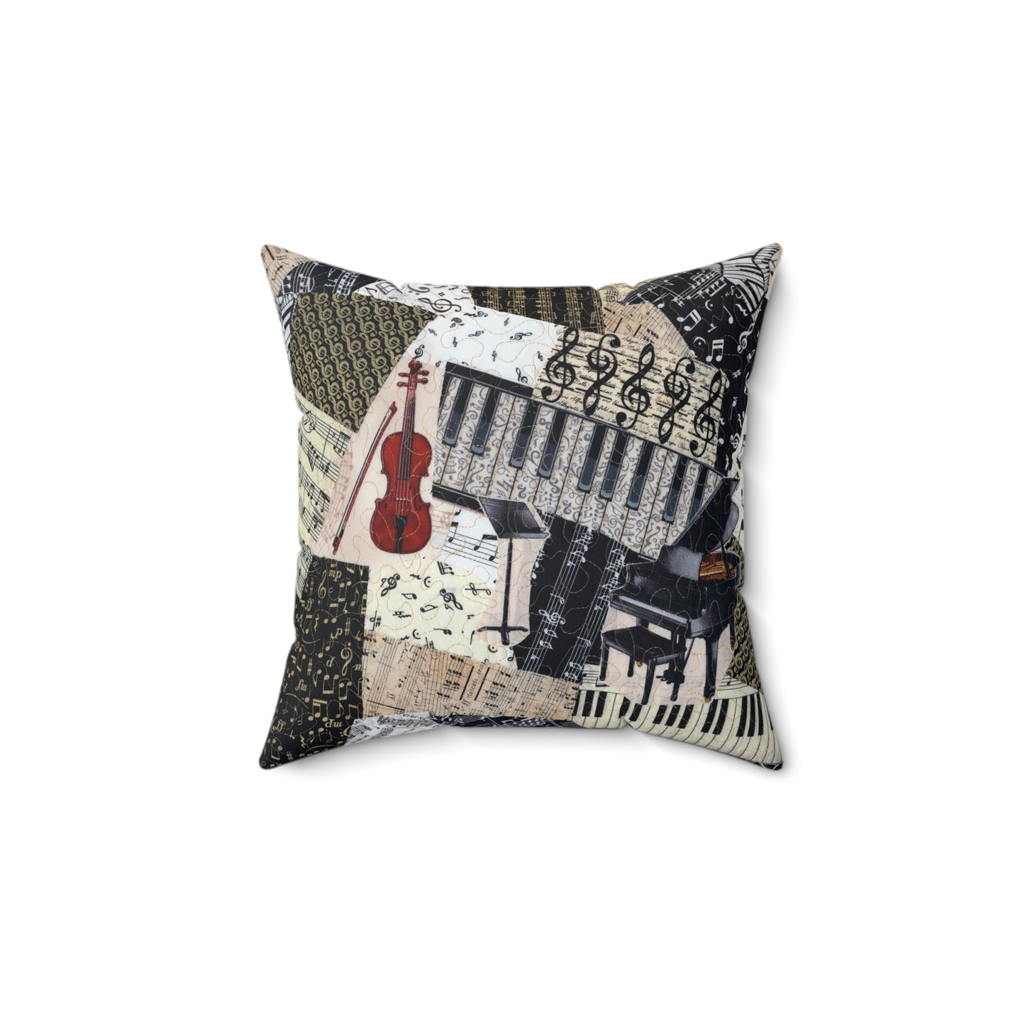 Violin Recital Music Square Pillow