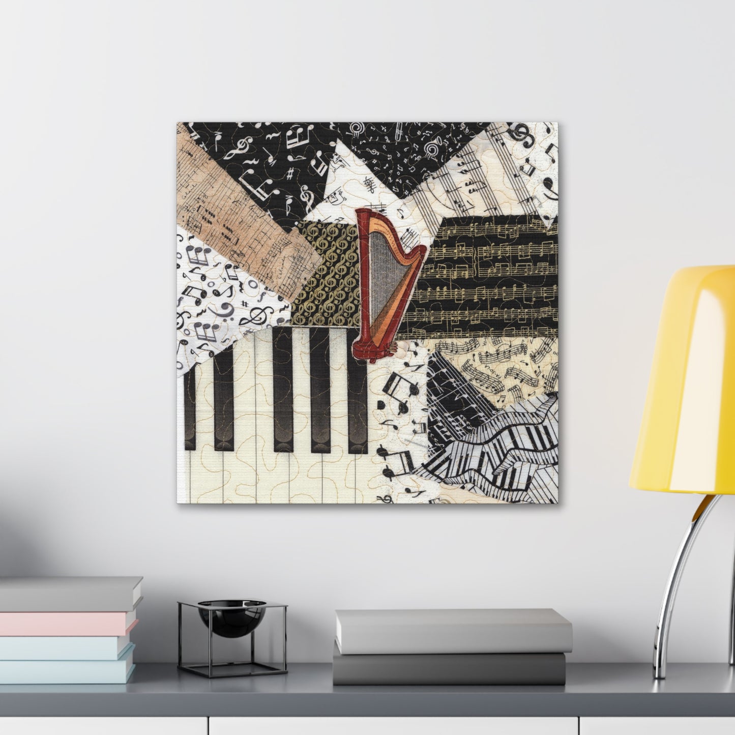 Harp and Keyboard Music Gallery Wrap Canvas