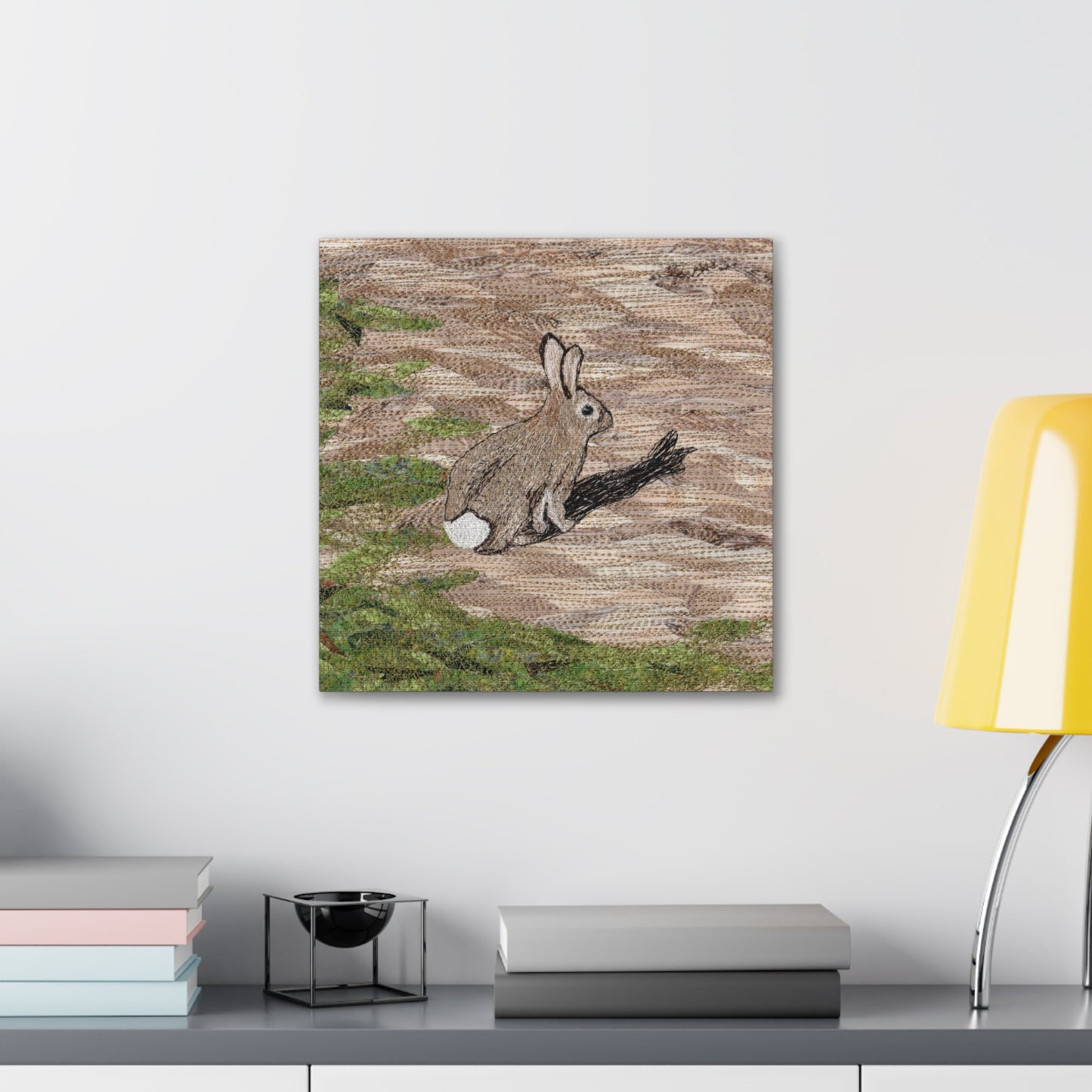 Afraid of His Own Shadow - Bunny Rabbit design - Canvas Gallery Wrap