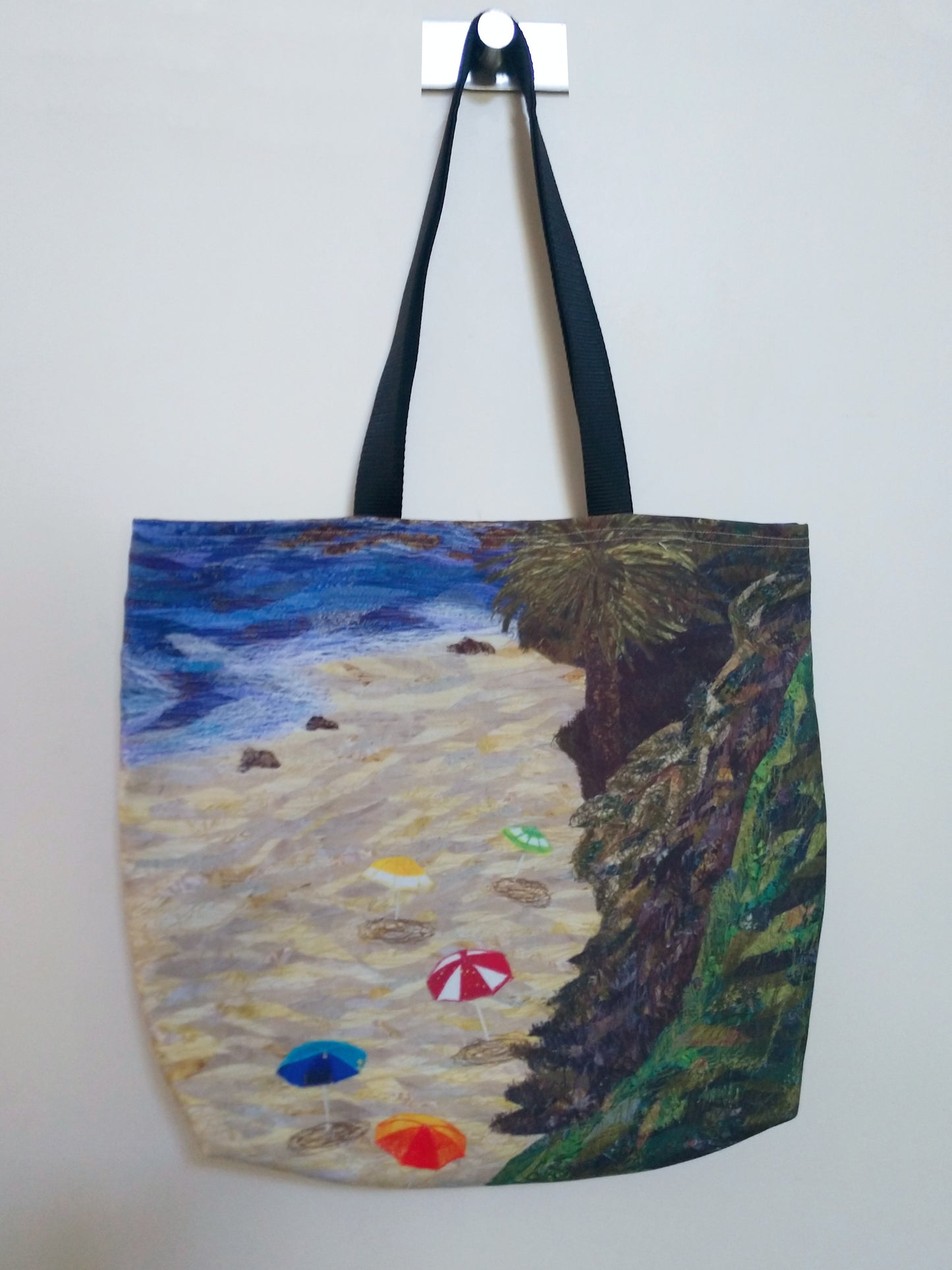 Beach Umbrellas Reversible Tote Bag