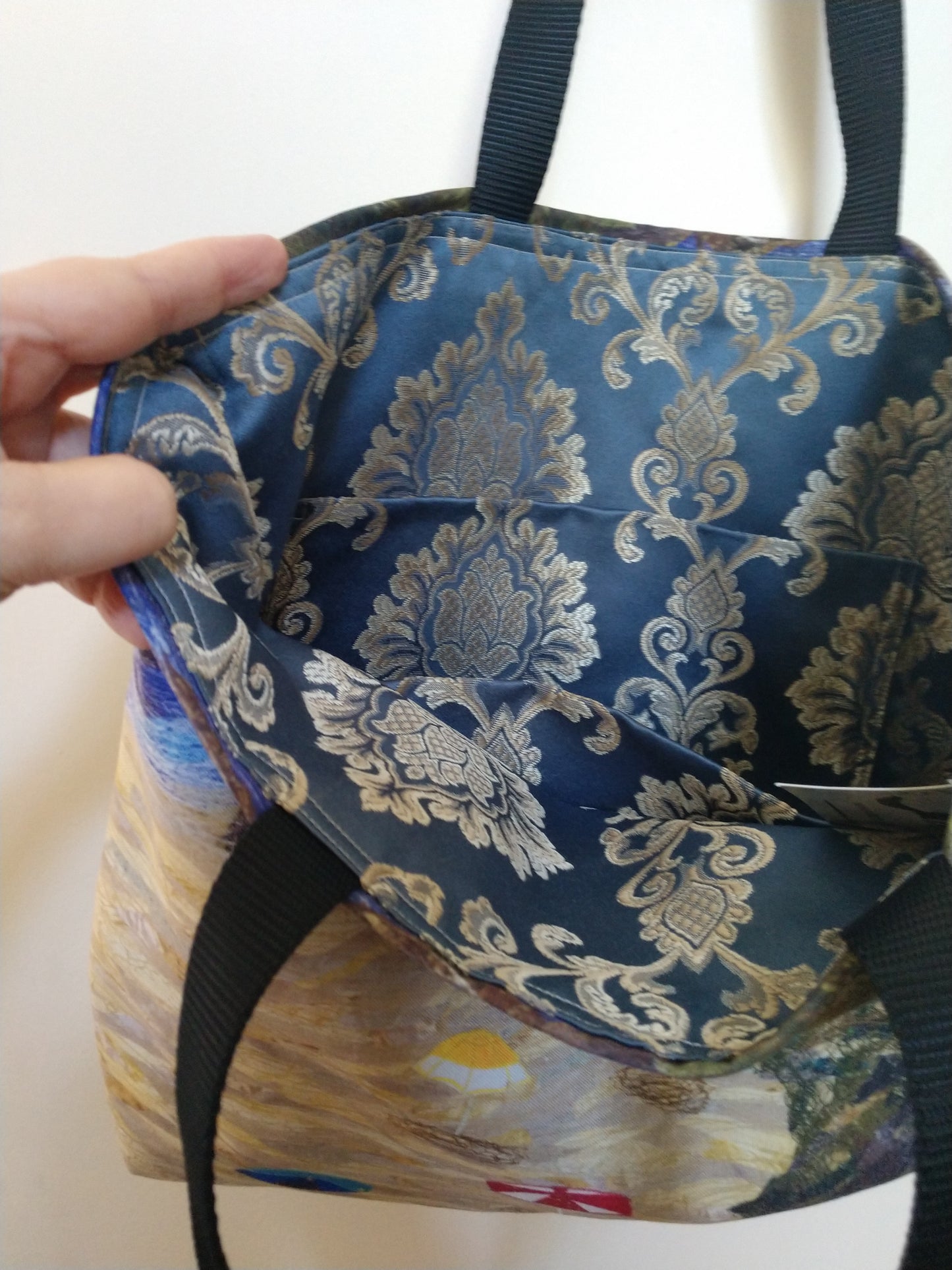 Beach Umbrellas Reversible Tote Bag