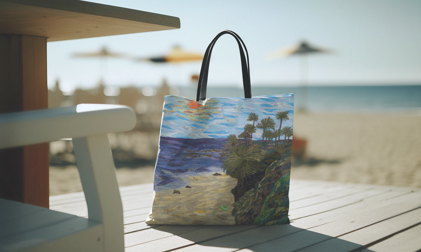 Beach Umbrellas Reversible Tote Bag