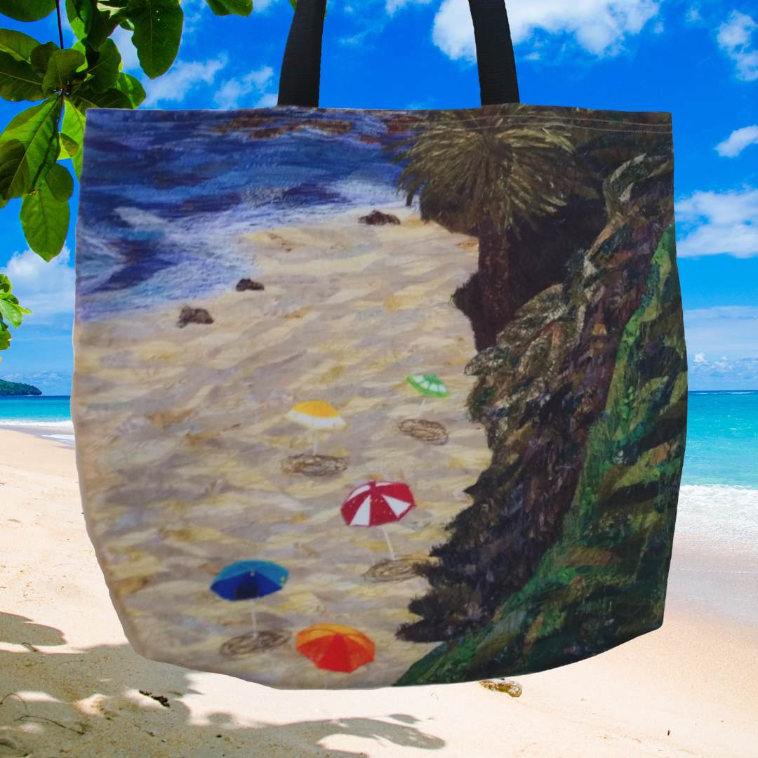 Beach Umbrellas Reversible Tote Bag