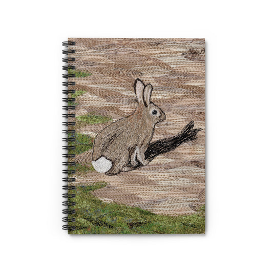 Spiral Notebook - Afraid of His Own Shadow - Bunny Rabbit Design