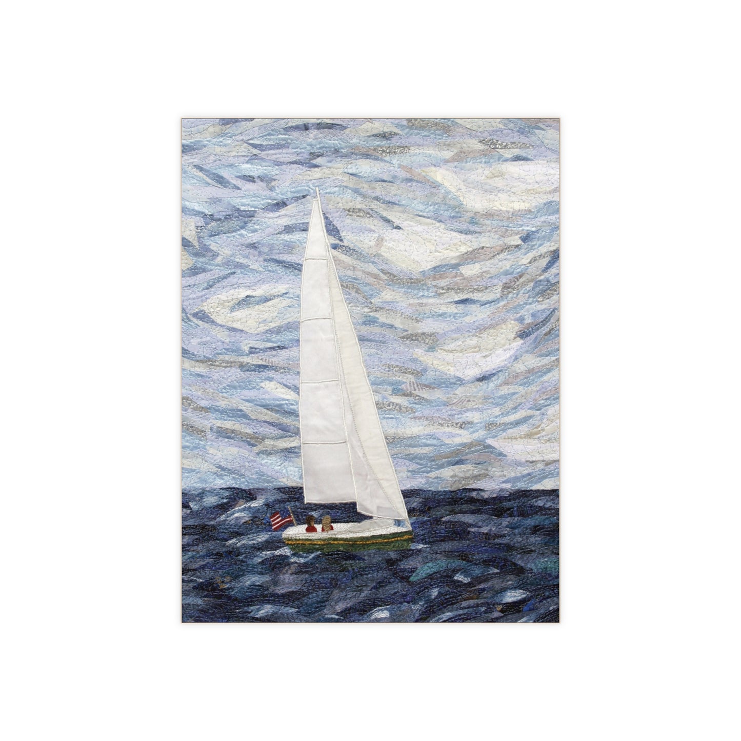 Sailboat Ceramic Photo Tile – Nautical Wall Art Gift - "Perfect Day"