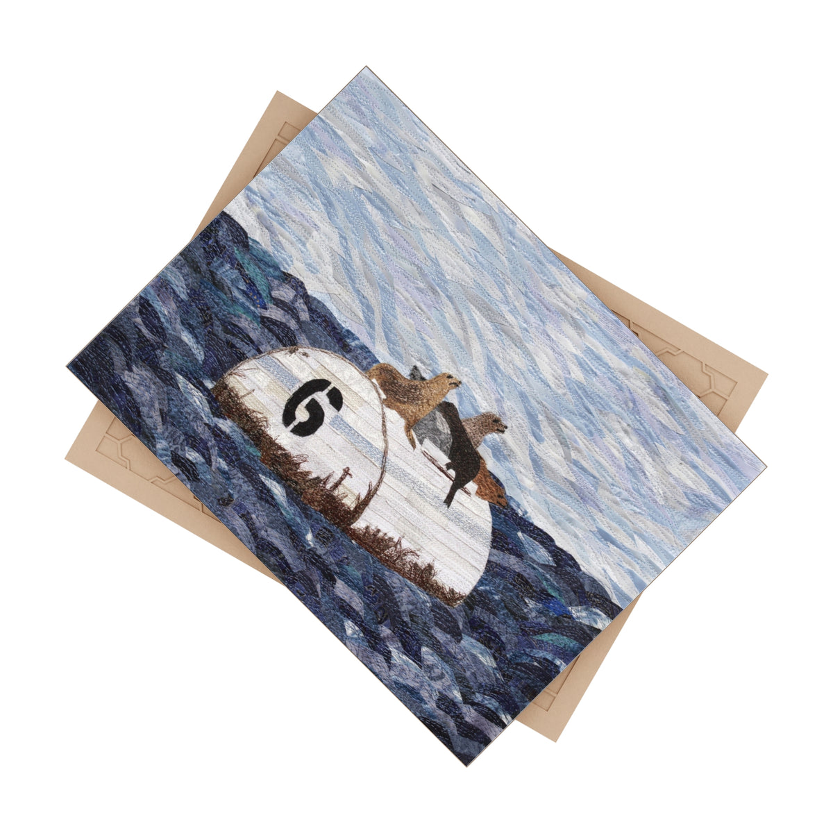 Ceramic Photo Tile - Seals on Buoy Ocean Art Tile - #6 Ocean Avenue