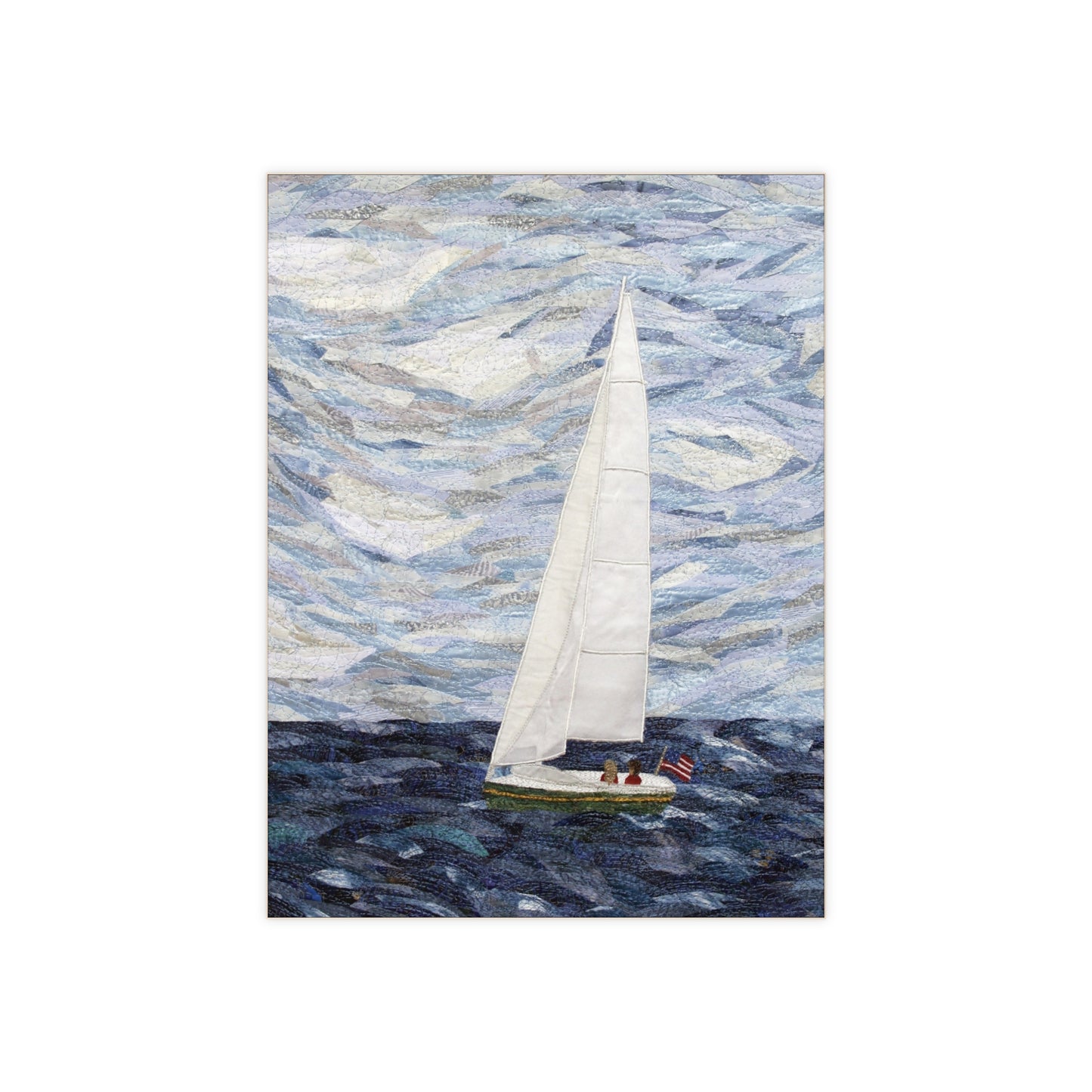 Sailboat Ceramic Photo Tile – Nautical Wall Art Gift - "Perfect Day" reverse