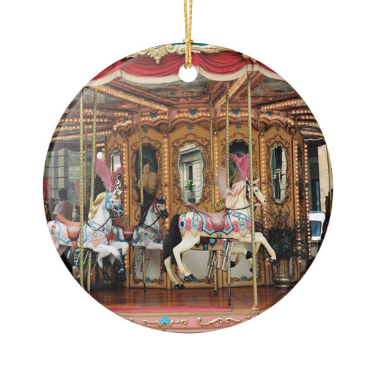 Vintage Carousel Ornament, Nostalgic Holiday Decor, Gift for Kids, Home Decoration, Christmas Ornament, Unique Collectible