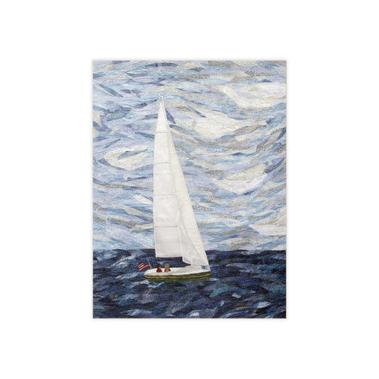 Sailboat Ceramic Photo Tile – Nautical Wall Art Gift - "Perfect Day"
