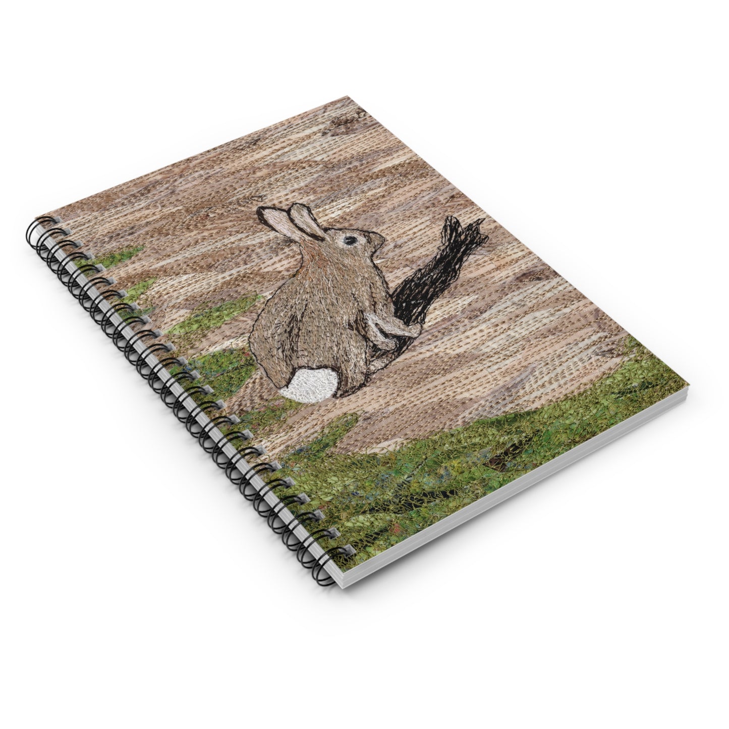 Spiral Notebook - Afraid of His Own Shadow - Bunny Rabbit Design