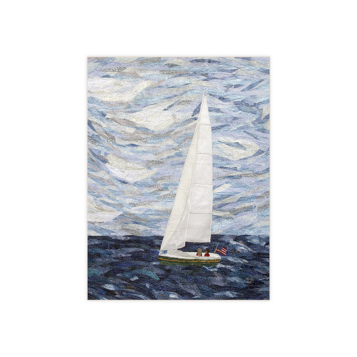 Sailboat Ceramic Photo Tile – Nautical Wall Art Gift - "Perfect Day" reverse